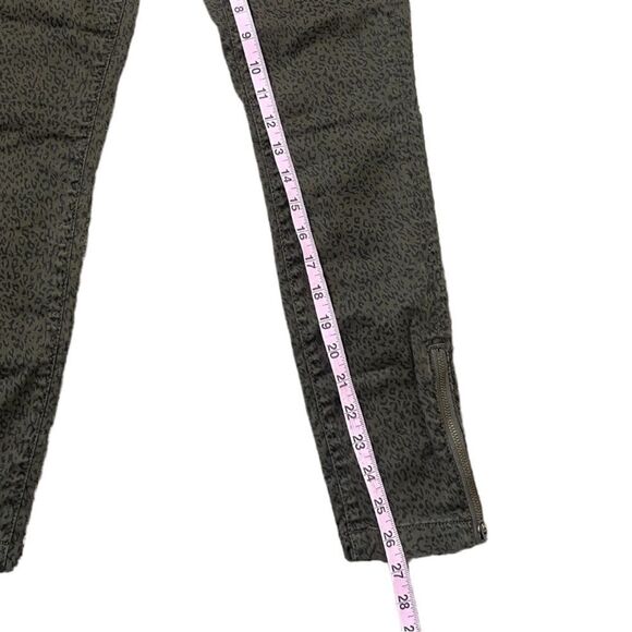 Joie Park Skinny Leopard Green Moto Cargo Ankle Fit Skinny Jeans Size 25 - Picture 13 of 16
